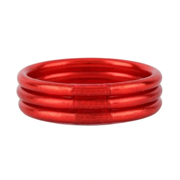 Budha Girl Bangles in Crimson Set of 3 - Picture 1 of 2